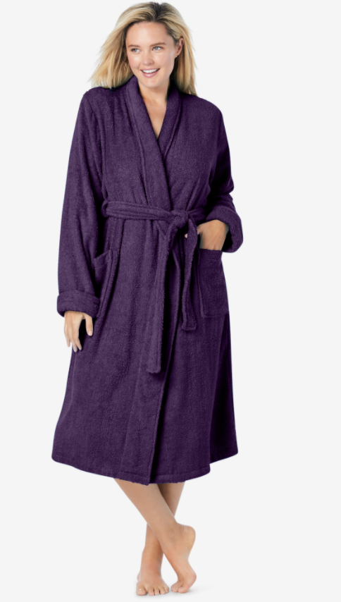 Short Terrycloth Plus Size Robe