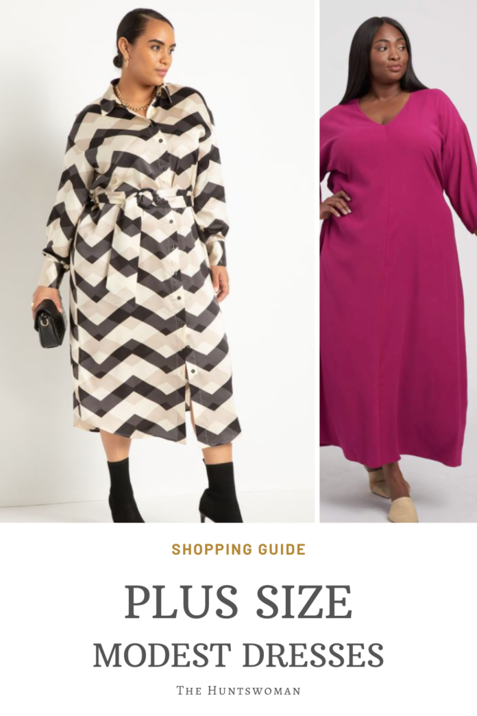 41+ Modest Plus Size Dresses | Fashion Shopping Guide - The Huntswoman