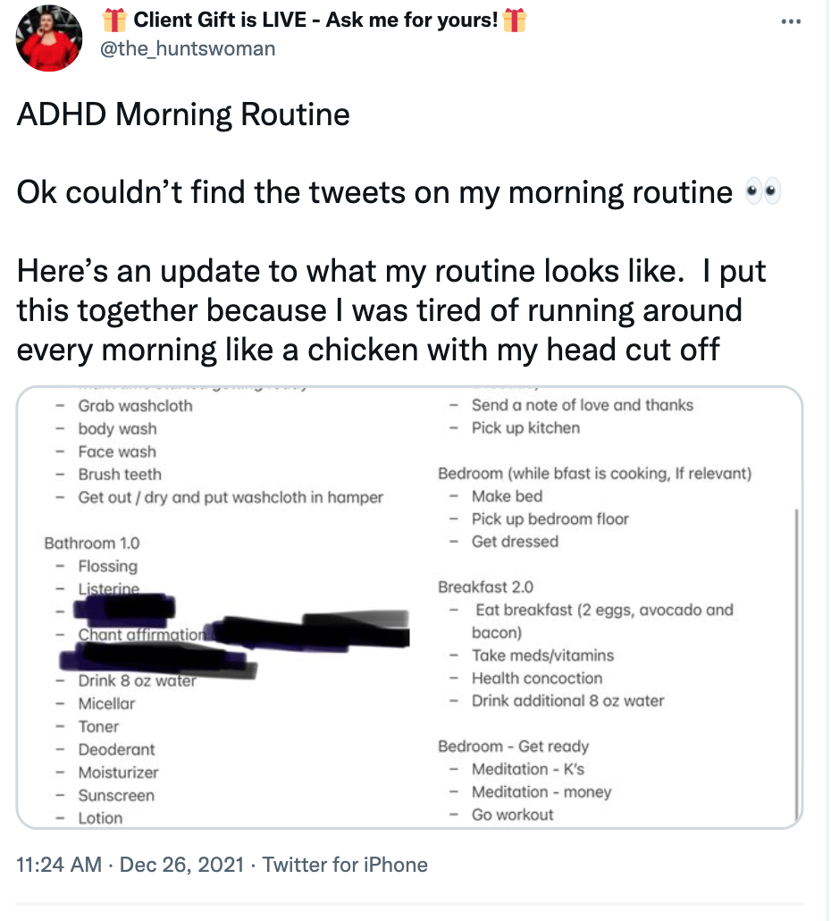 ADHD Morning Routine Chart