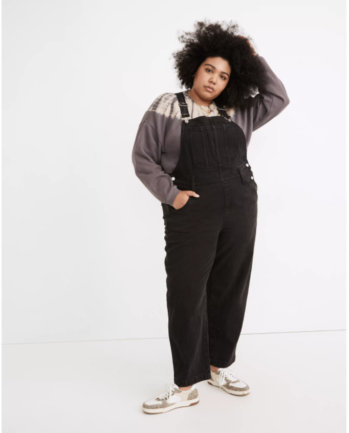 plus size overalls relaxed leg