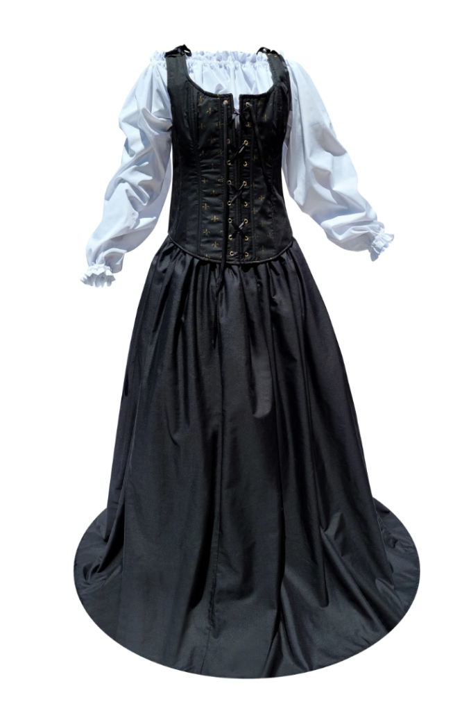 Black plus size renaissance wench costume