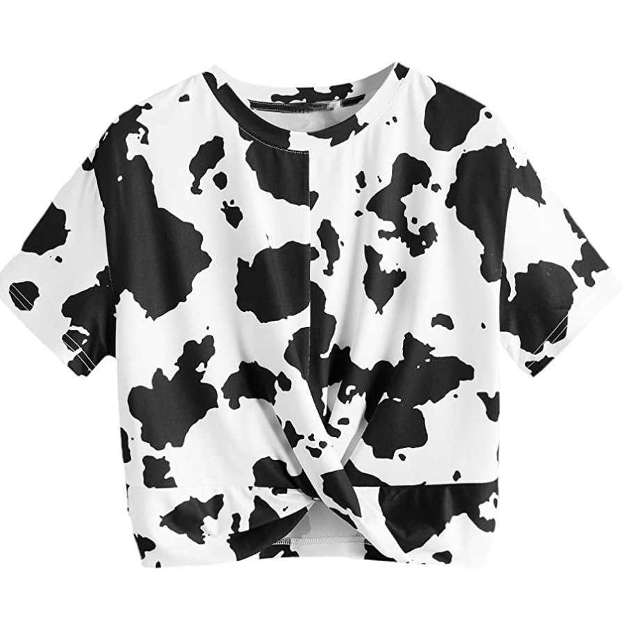 plus size cow print clothing