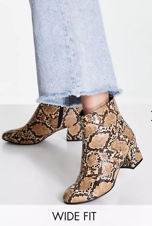 snakeskin boots wide width