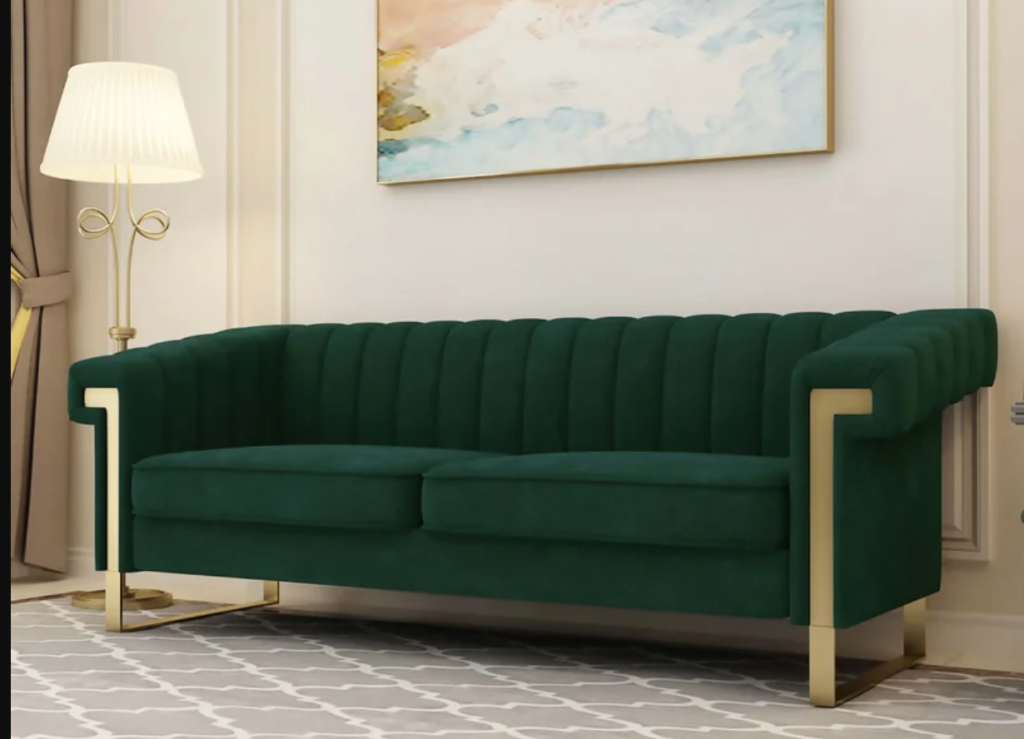 Tufted Emerald Green Couches 
