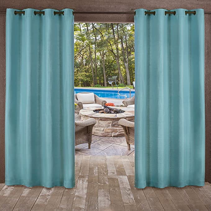 Apartment Patio Privacy Screen Idea - Outdoor Curtains