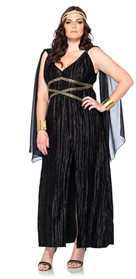 Plus Size Goddess Costume Black and gold