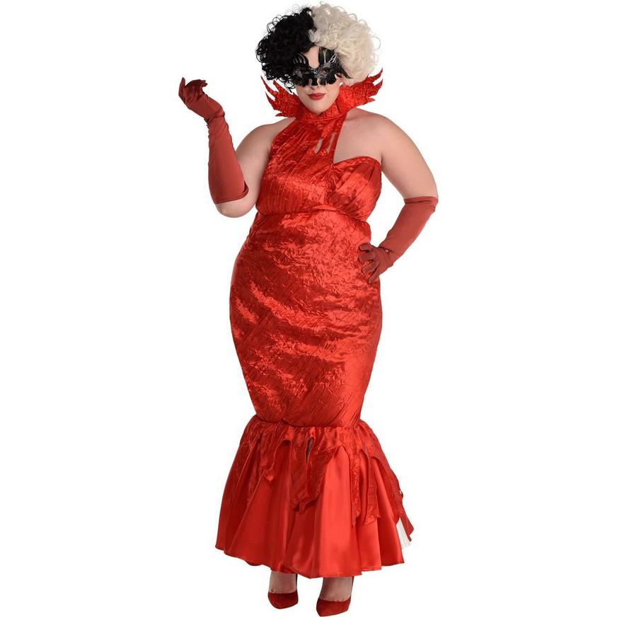Plus Size Cruella Costume - red dress 