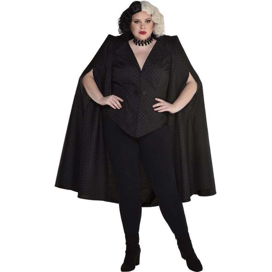 Plus Size Cruella Costume - black cape 