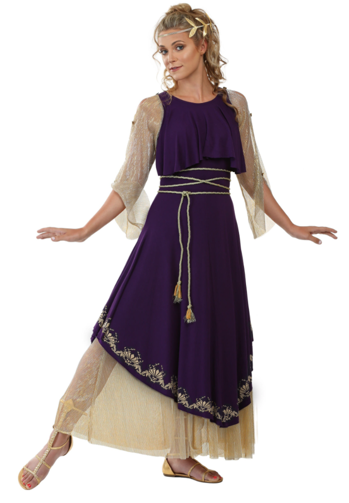 Plus Size Goddess Costumes Aphrodite purple costume