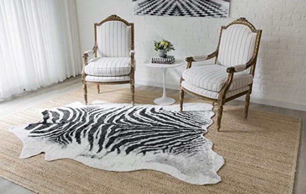 Faux Zebra Rug