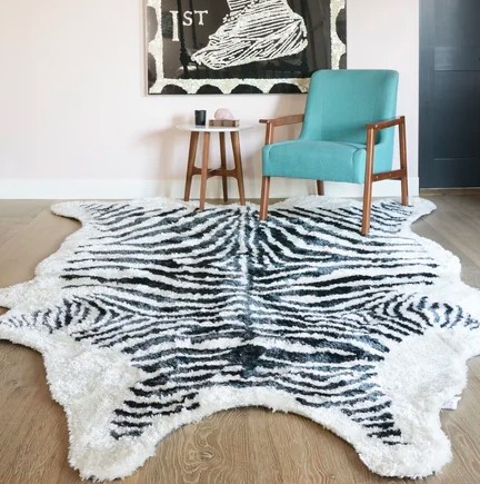 Faux Zebra Rug