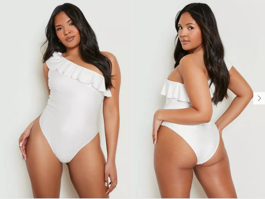 Plus Size White One Piece Swimsuits 