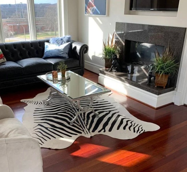 Faux Zebra Rug