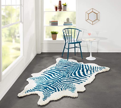 Faux Zebra Rug