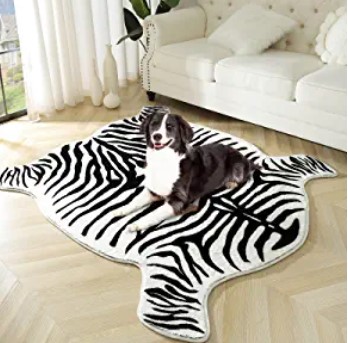 Faux Zebra Rug