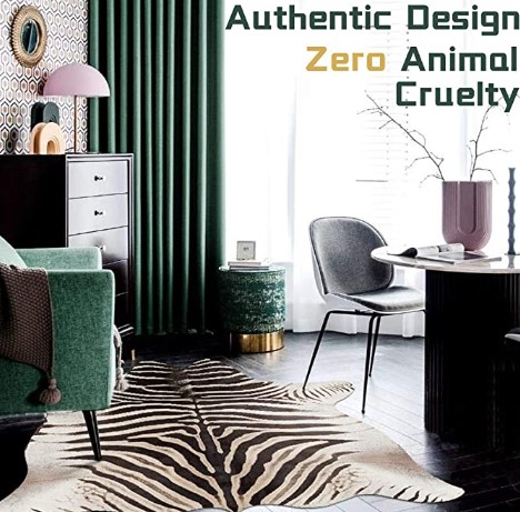 Faux Zebra Rug