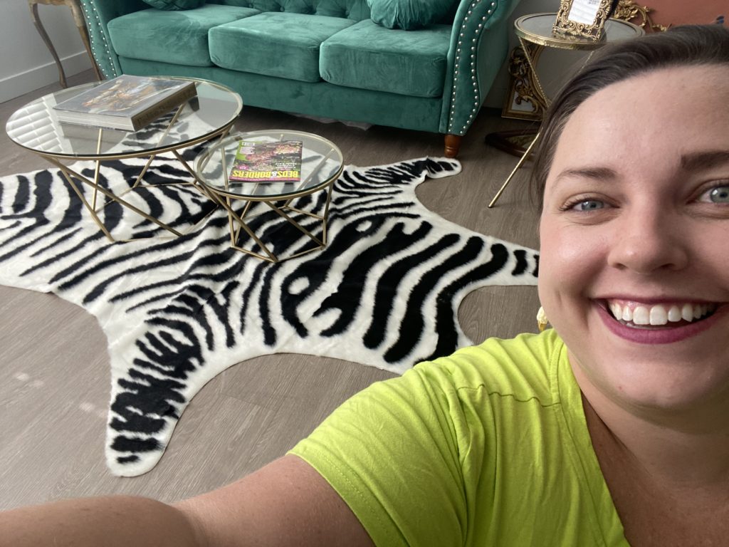 Faux Zebra Rug