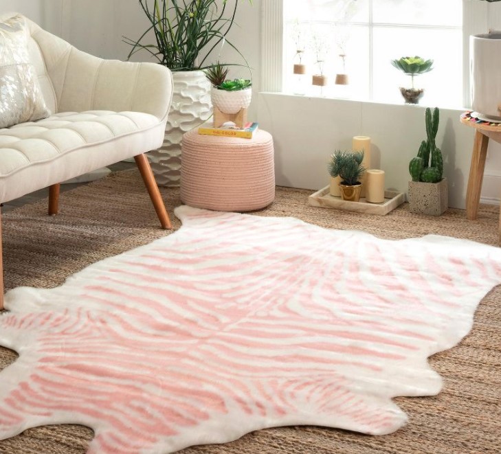 Faux Zebra Rug