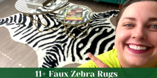 faux zebra rugs