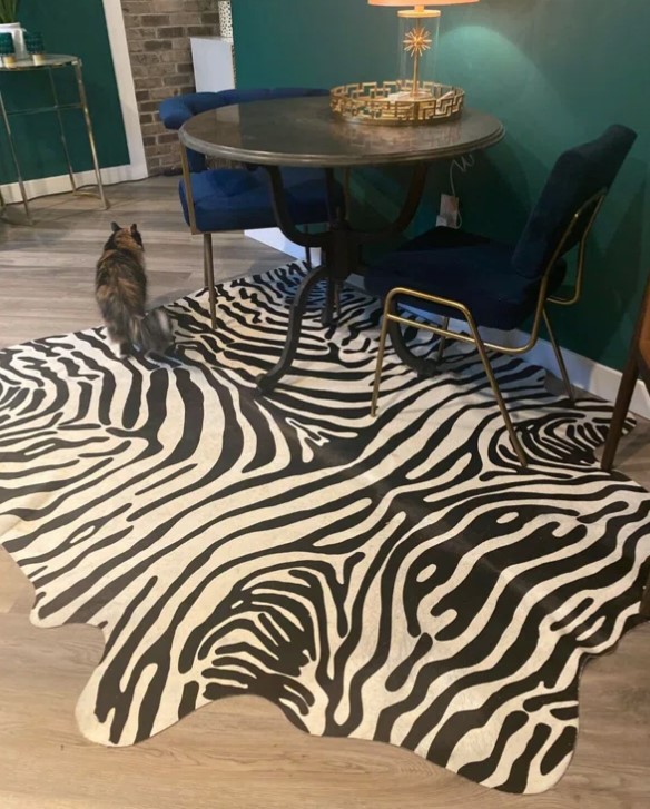 Faux Zebra Rug