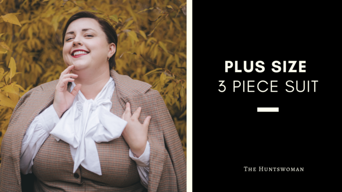 Fall Plus Size 3 Piece Suit