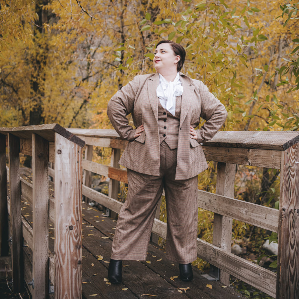 Fall Plus Size 3 Piece Suit