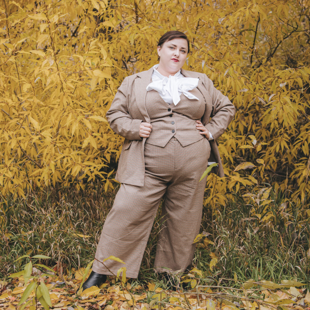 Fall Plus Size 3 Piece Suit