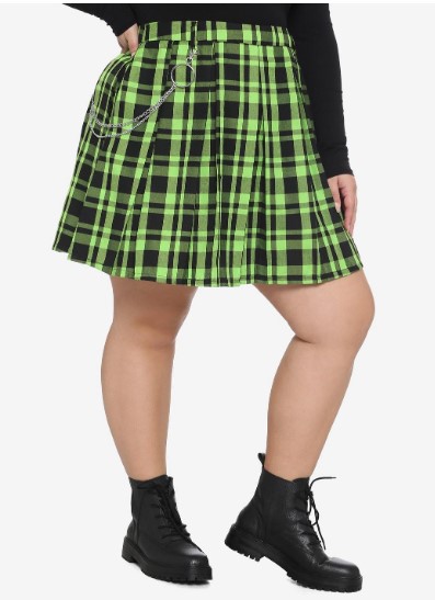 Plus size plaid outlet school skirt