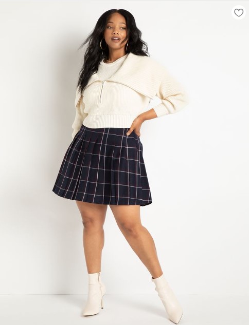 Plus size plaid skirt near outlet me