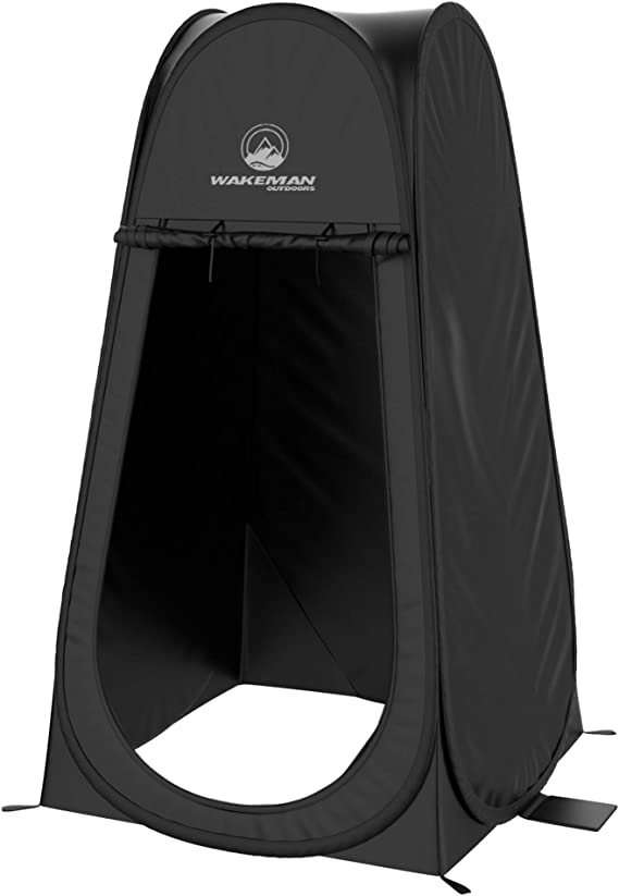 Changing Pop Up Tent - Gifts for Fashion Bloggers - Black rectangular pop up tent with flap for privacy