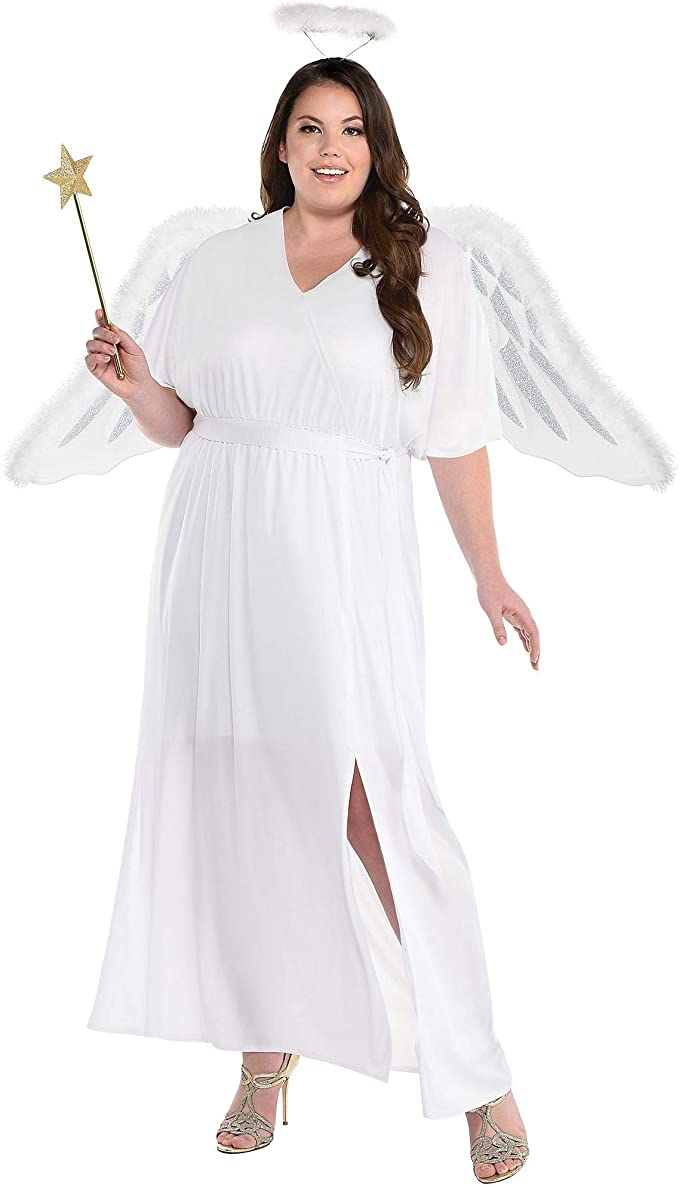 Plus Size Couple Halloween Costumes Ideas: Angel & Devil on Your Shoulder