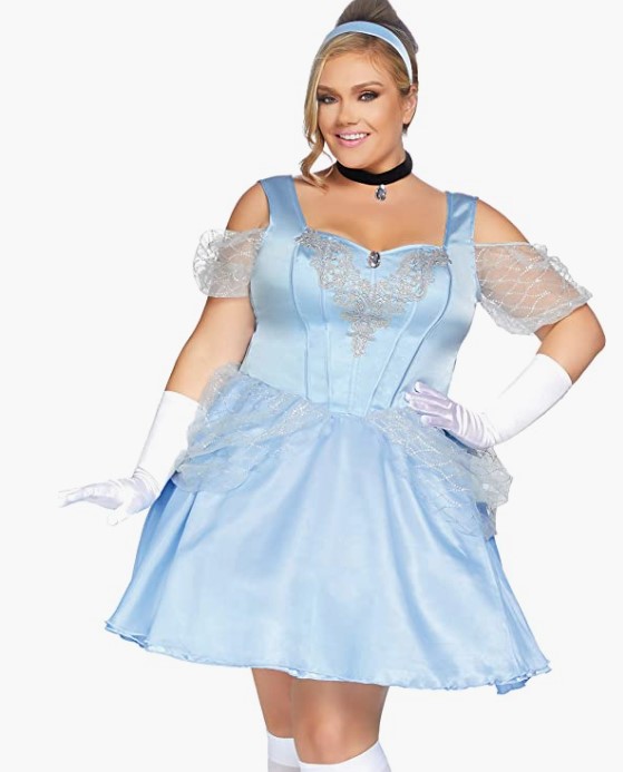Plus Size Couples Costumes for Halloween - Cinderella short Dress Costume