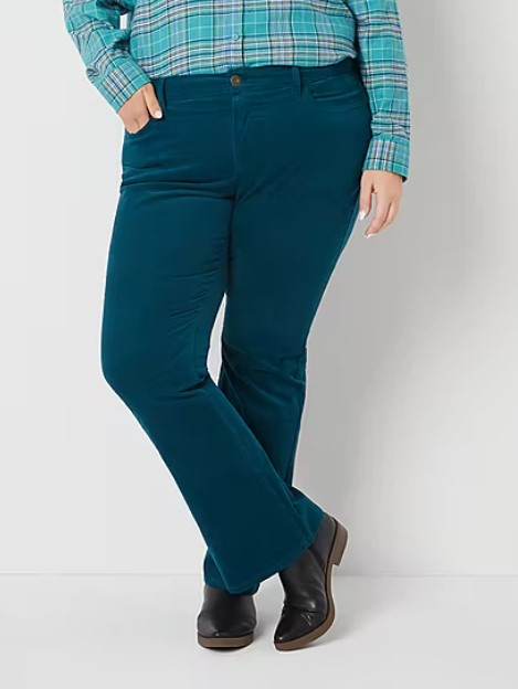 Plus Size Corduroy Pants - blue