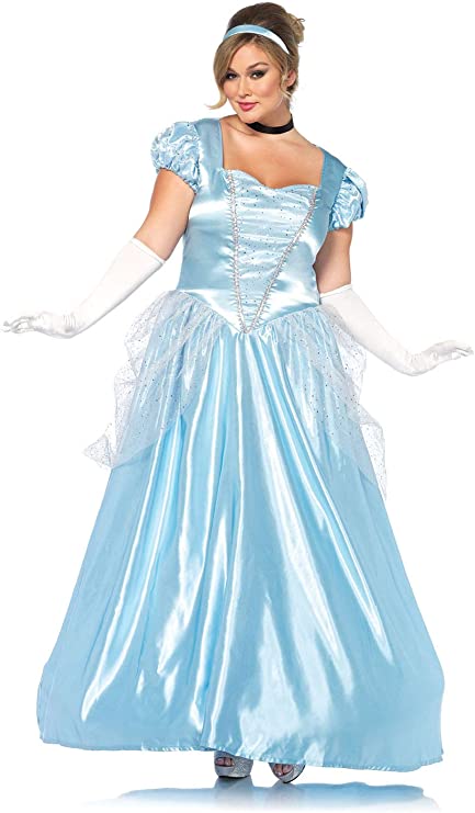 Plus Size Couples Costumes for Halloween - Cinderella Long Dress Costume