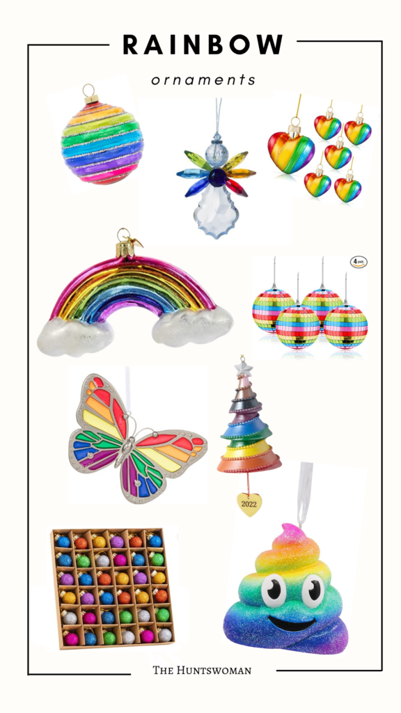 rainbow ornaments