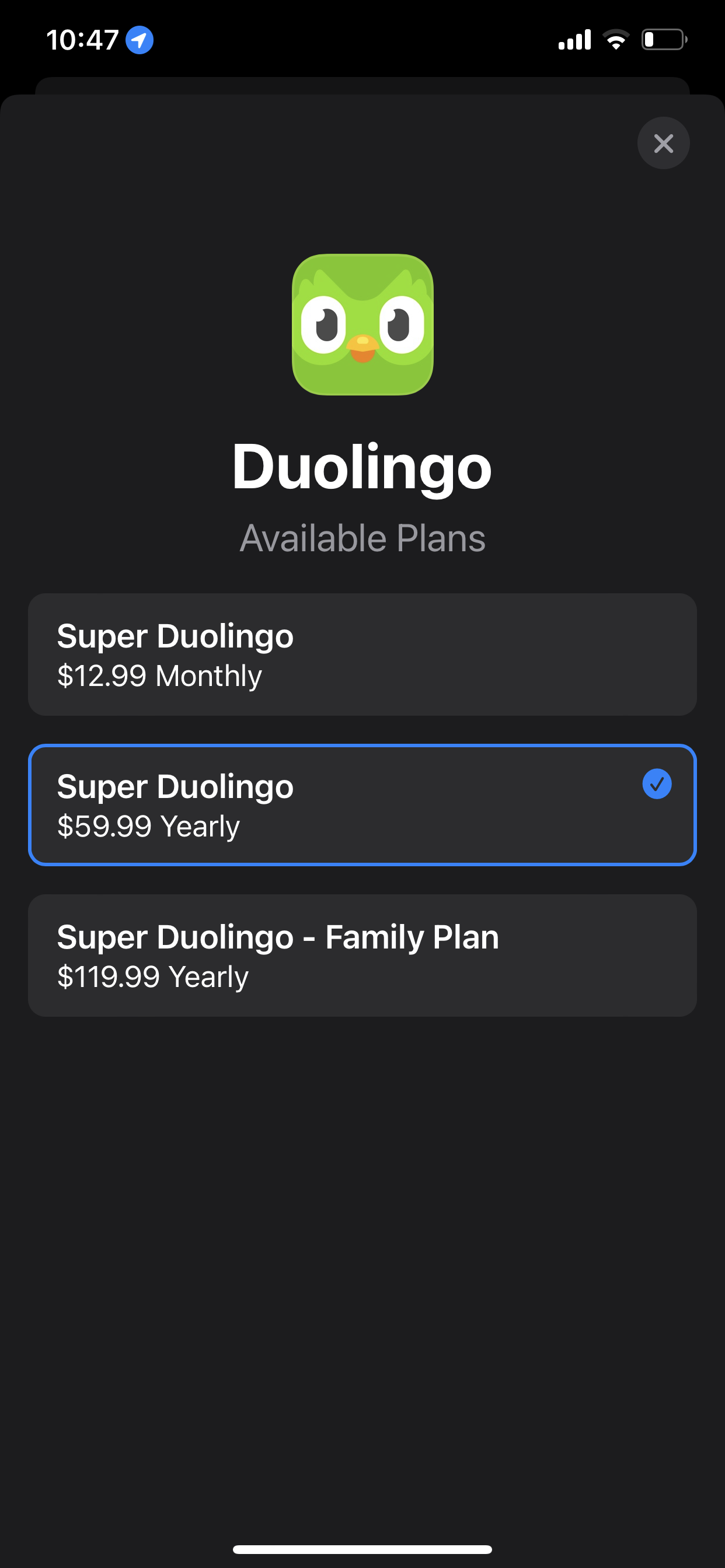 price of duolingo