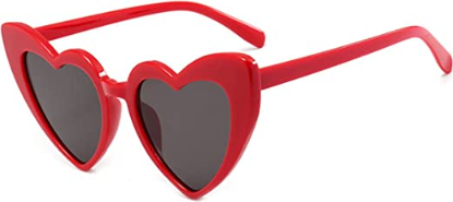 Under $25 Valentines Gifts for Friends - Red Heart Shape Sunglasses