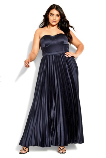 Plus Size Prom Dresses - navy dark blue black