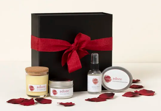 Couples Massage Gift Set with 4 Items - Valentines Couple Gifts