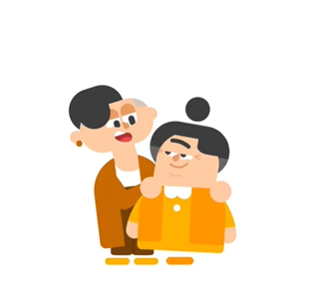 top 10 duolingo characters - Lin and her grandmother Lucy