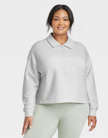 Plus Size Masculine Fashion - gray  sweater top