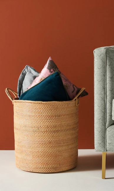 First Apartment Gift Idea - basket for blankets to put by couch or chair