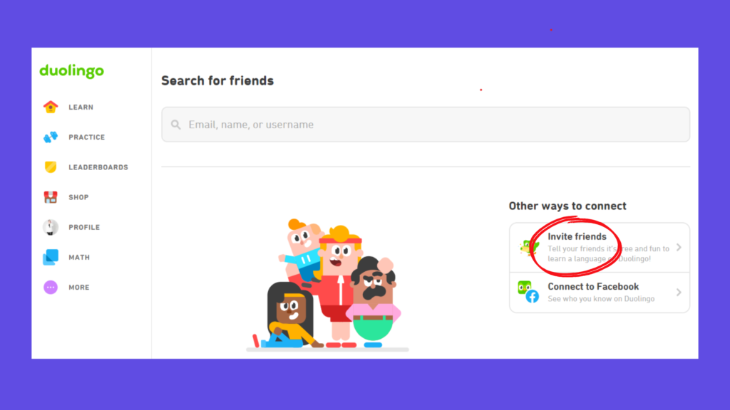 how to add friends on duolingo - desktop instructions