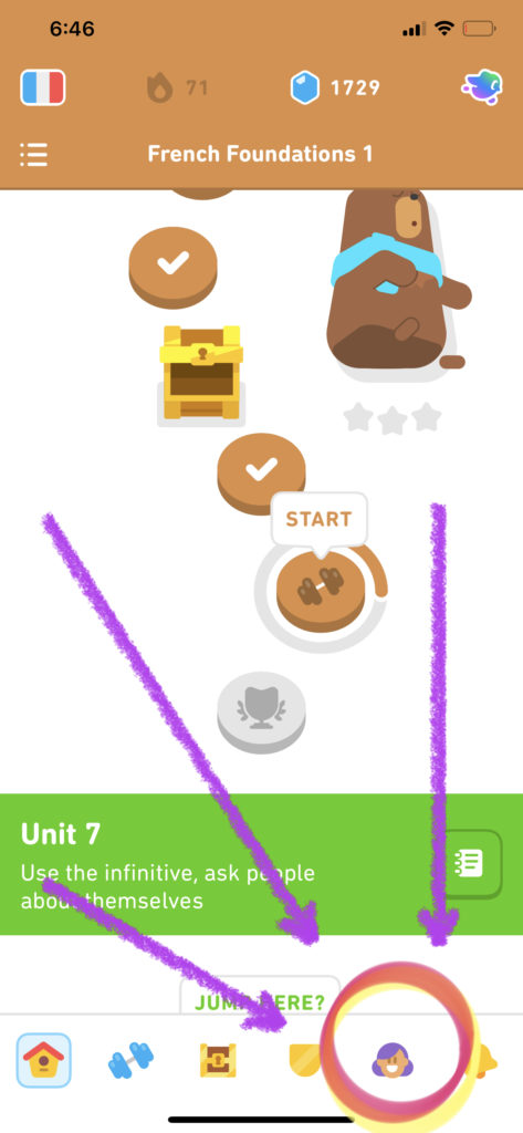 How to Change Daily Goal on Duolingo - Step 1