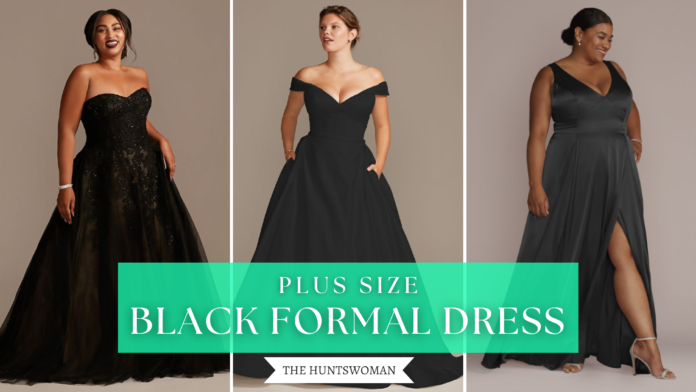 plus size black formal dress