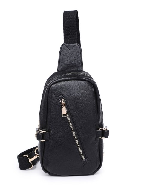 Plus Size Crossbody Sling Bag in Black