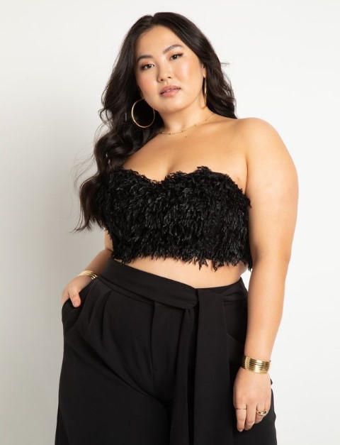 plus size feather outfit