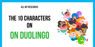 10 characters on Duolingo