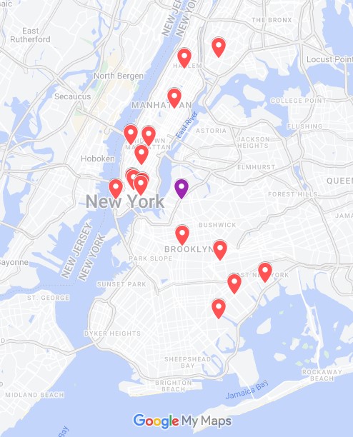 nyc plus size clothing stores - map