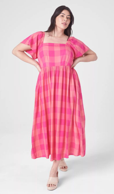 Plus Size Pink Maxi Dress